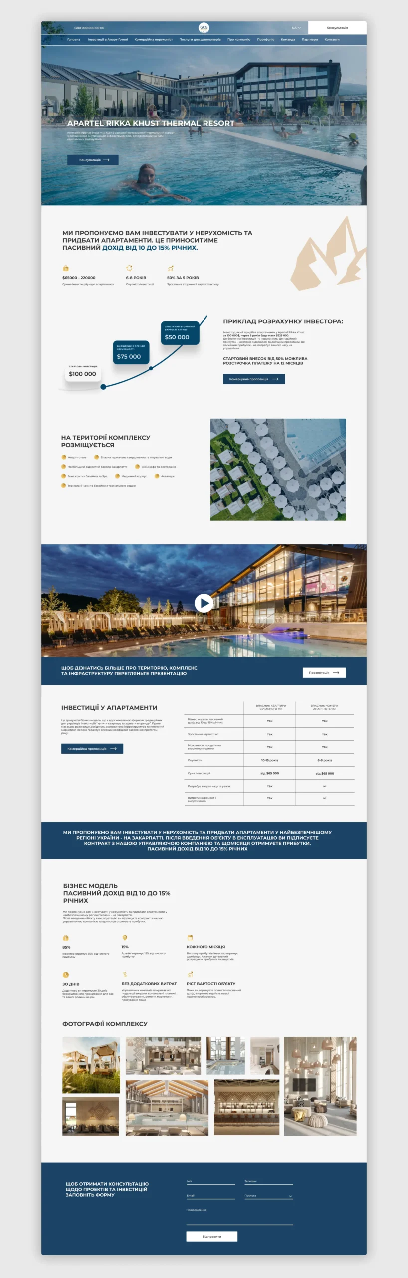 Розробка корпоративного сайту для інвестиційної компанії GCG invest 8