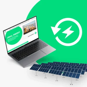Business card website development for green energy supplier Unial energy