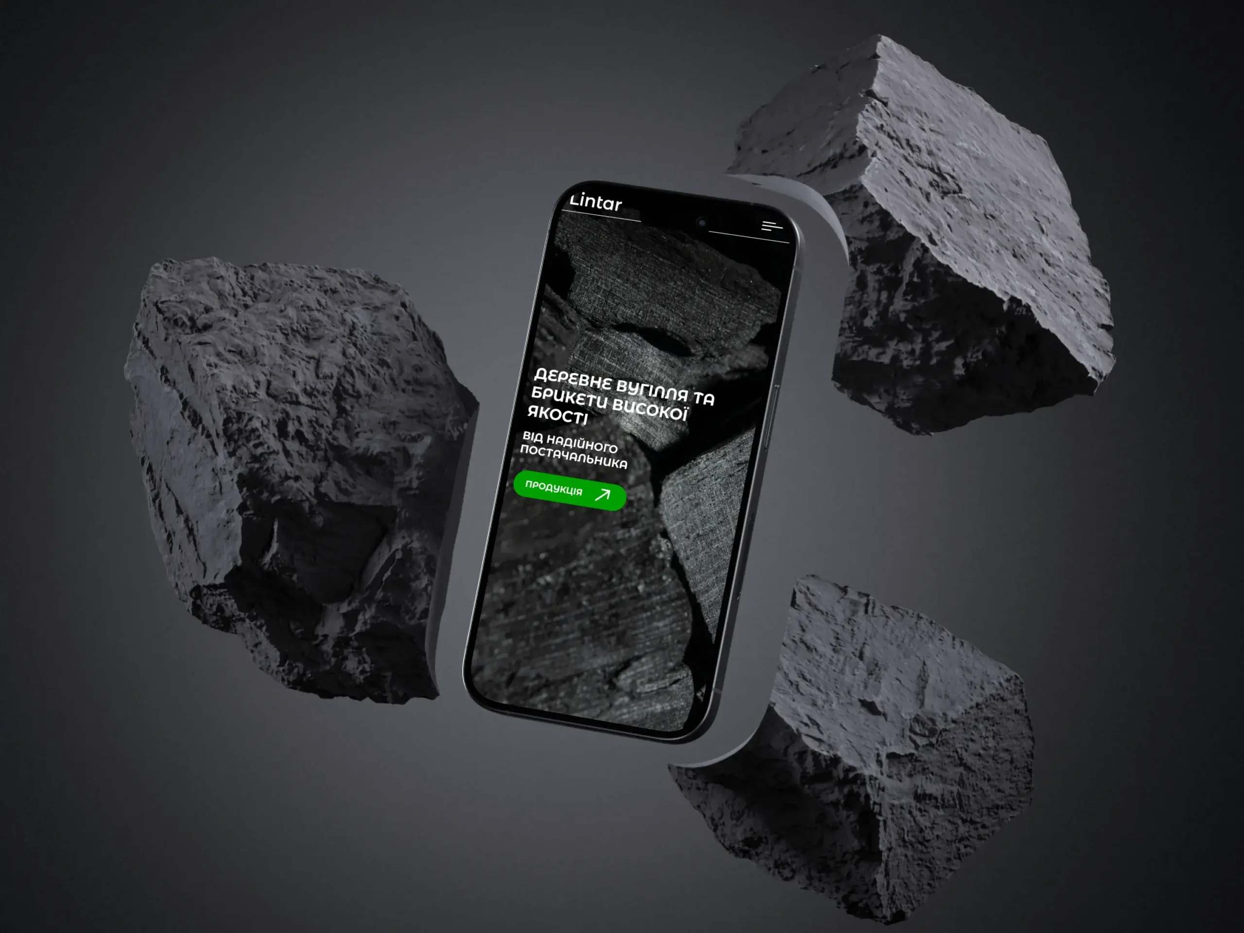 Розробка односторінкового сайта для постачальника вугілля та брикетів Lintar 3