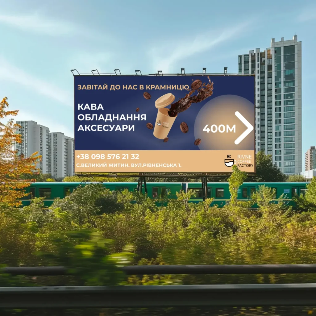 Розробка дизайну рекламного банера для виробника кави Рівненська Фабрика Кави 2